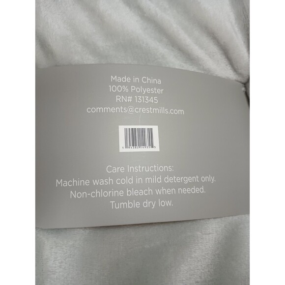 Birchmont Velvet Throw W/Fringe Gray 50x60 Blanket College Lounge Travel Dorm - Picture 4 of 4